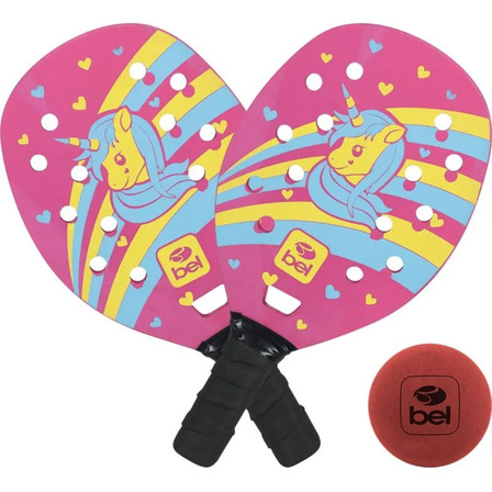 Kit Raquetes Beach Tennis Iniciante Bolinha No3 Infantil Bel Kit Raquetes Beach Tennis Iniciante Bolinha No3 Infantil Bel