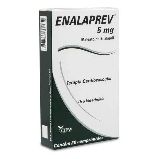 Enalaprev 5mg 20 Comprimidos Cepav Para Cães Vasodilatador