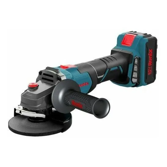 Amoladora a batería Ronix 8901K color negro y azul y rojo 22 V + accesorio + 2 bat 4ah