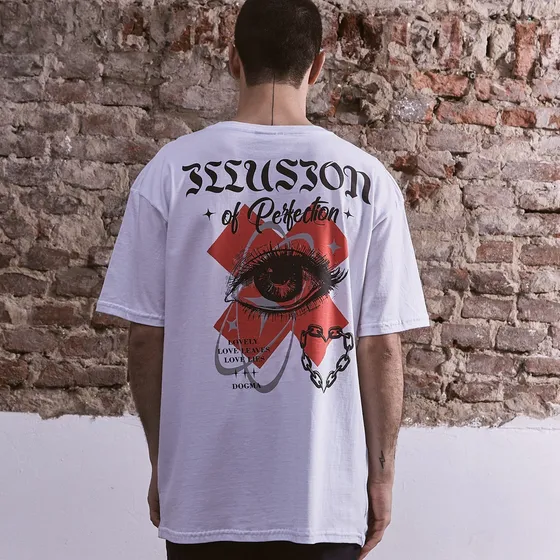 Remera Oversize Dogma Illusion Algodon Back & Front