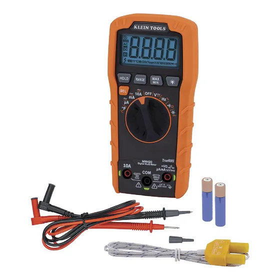 Multimetro Automatico Trms 600v Temperatura Mm420 Klein Tool