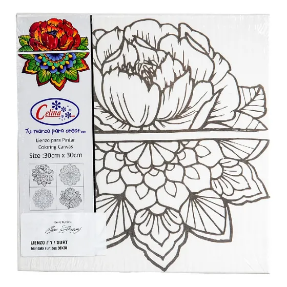 Bastidor Tela Mándala 30cmx40cm Flor 062-0070d
