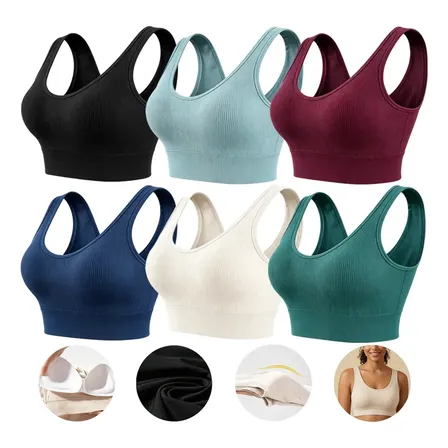 Kit 2 Top Feminino Para Malhar Corrida Treino Cor Aleatória 2 Cores Aleatórias G
