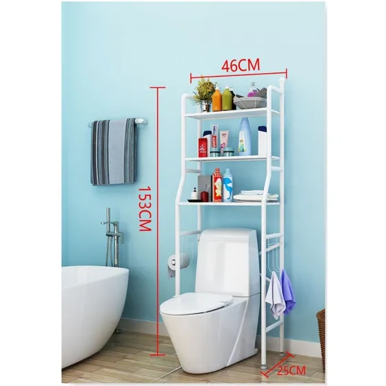 Estante Mueble Organizador De Baño 3 Niveles Repisa Color Blanco