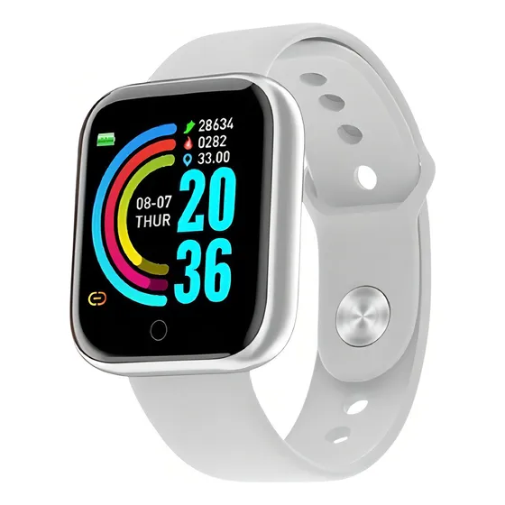 Relógio Inteligente Smartwatch Masculino Feminino D20 Cor Da Pulseira Branco