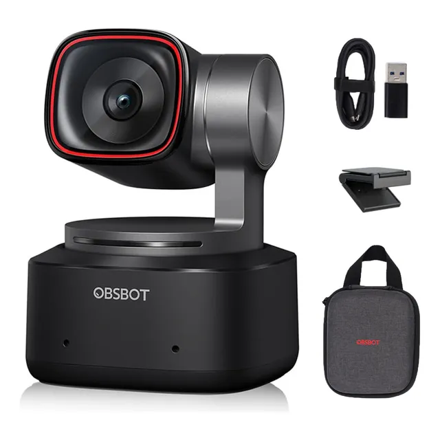 Câmera Web Obsbot Tiny2 4k Ptz 60fps Rastreamento Ia Voz