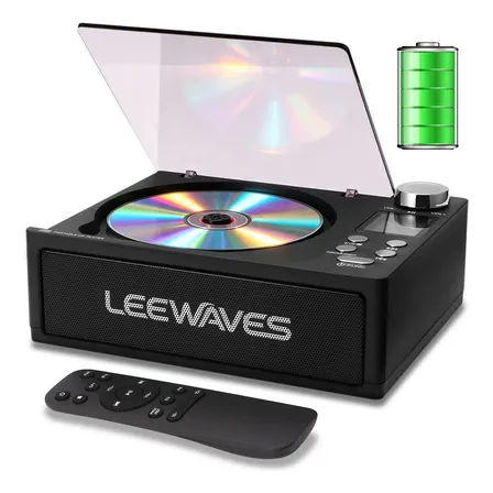 Reproductor Cd Portátil 4000mah Usb Tf Aux Fm Negro
