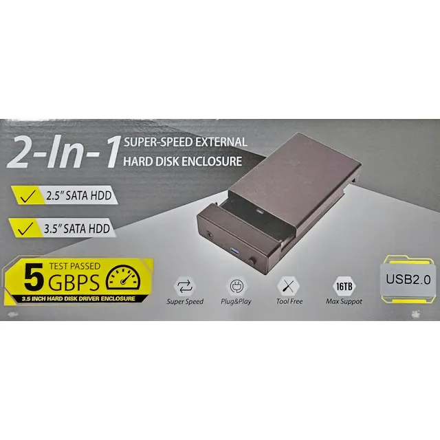Encapsulador De 3.5 Y 2.5 Sata Usb 2.0 Para Disco Duro Jwk