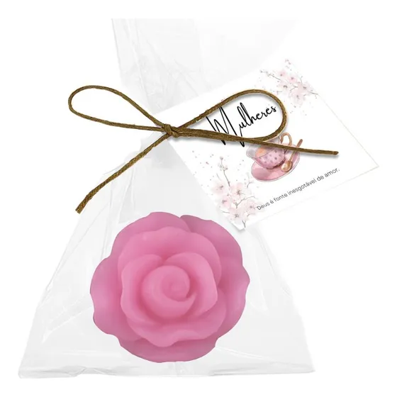 50 Kit Sabonete Rosa Encontro De Mulheres Lembrancinha
