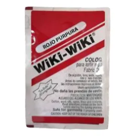 Wiki-wiki Polvo Para Teñir Prendas Color Rojo Púrpura M/d