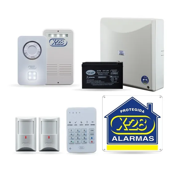 Kit Alarma Casa X-28 4 Zonas Inalámbrica Domiciliaria