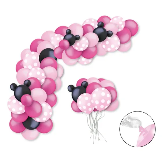 Kit Balão Mouse Rosa Ratinha Bexiga Mouse - Fácil De Montar
