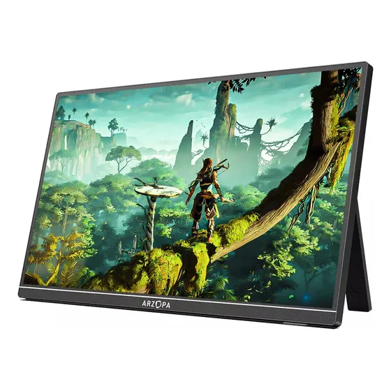 Monitor portátil Arzopa A1s 14" Uhd 2025 Alto-falante HDMI 1080 cor preto
