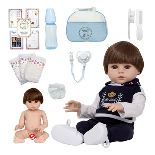 Boneco Bebe Tipo Reborn Masculino 46cm Todo De Vinil Pode Dar Banho Boneco Bebe Tipo Reborn Masculino 46cm Todo De Vinil Pode Dar Banho