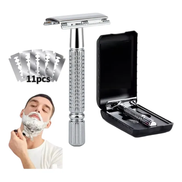 Rastrillo Clasico Barbero Desarmable Acero Inoxidable Full