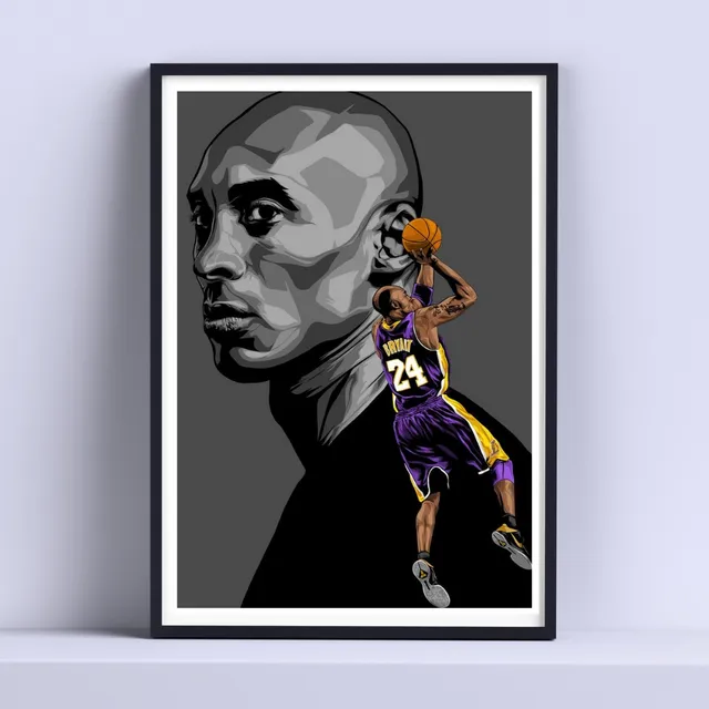 Cuadro Kobe Bryant Black Mamba Nba Basquet 30 X 40 Cm