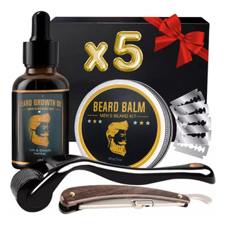 Kit Barba Cuidado Para Hombres, Herramientas De Aseo 5pcs Kit Barba Cuidado Para Hombres, Herramientas De Aseo 5pcs