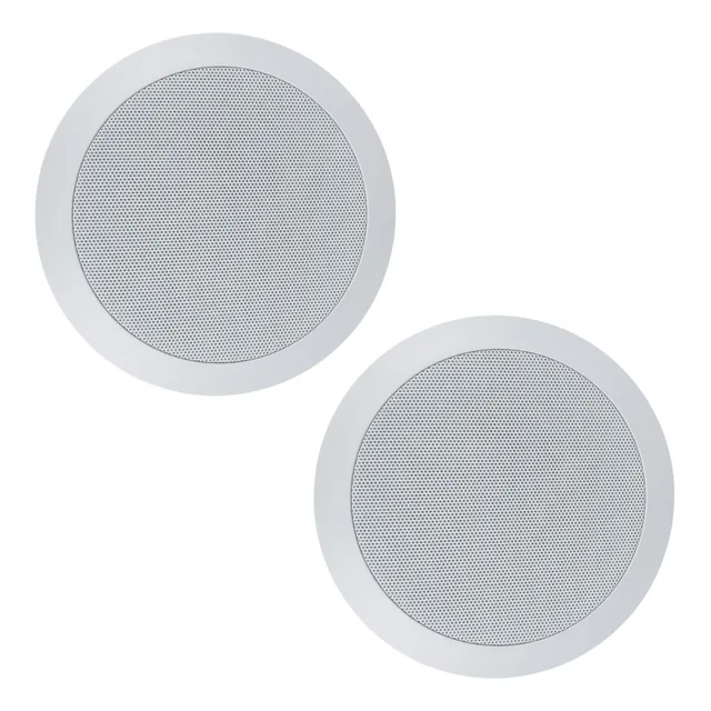 Par De Bocina Plafon 5.25 PuLG Transformador 100v Ambiental Color Blanco
