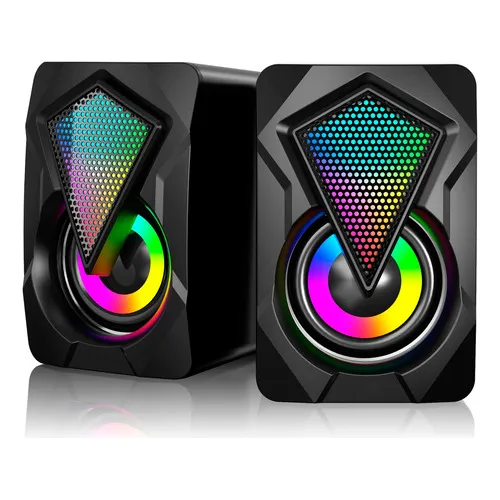 Caixa Caixinha De Som Pc Computador Notebook Gamer Tv Usb P2 Cor Preto 110V/220V