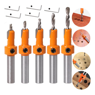 Kit 5 Broca Com Escareador Madeira 3mm X 8mm-2.8-4mm Kit 5 Broca Com Escareador Madeira 3mm X 8mm-2.8-4mm