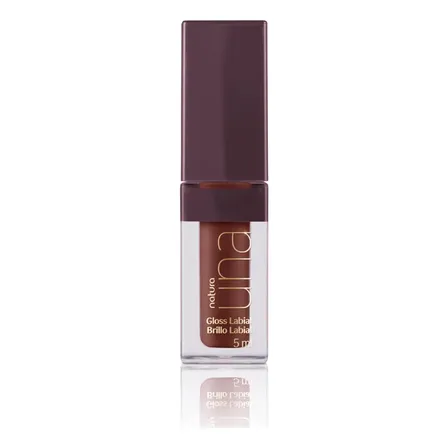 Gloss Labial Hidratação Ativa Una 5 Ml Marrom