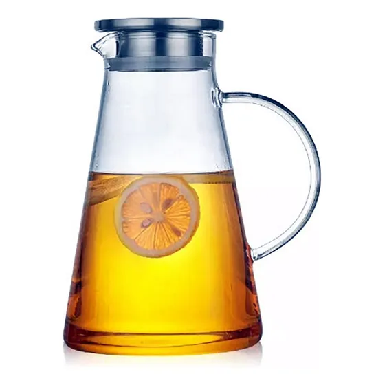 Jarra De Vidrio C Tapa /filtro, Agua, Jugos, Infusiones, Té