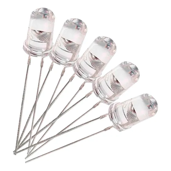 Lote 500 Unidades Led 5mm 5 Colores Encapsulado Transparente Color De La Luz Rgb