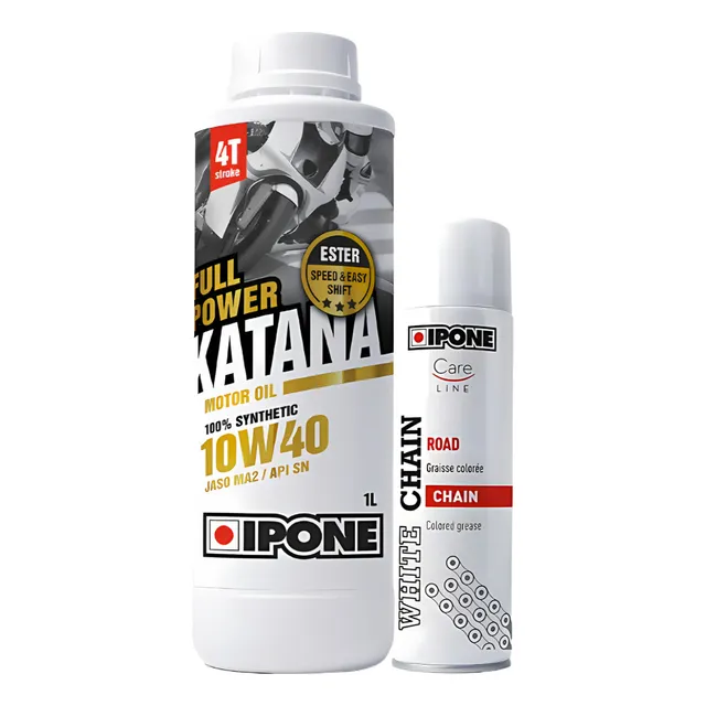 Aceite Ipone Katana 100% Sintetico 10w40 Y Lubricante Cadena