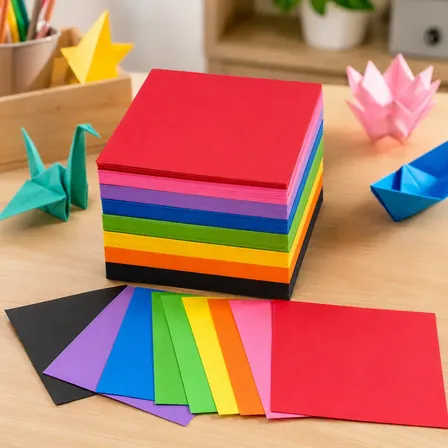 Papel Origami 20x20 Tsuru Japonês 120 Fls Dupla Face 8 Cores Multicolorido (8 Cores)