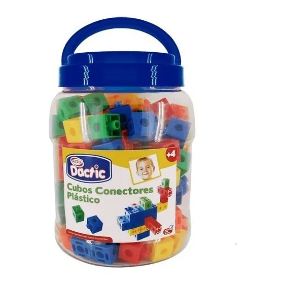 Cubos Conectores Dactic 130 Pcs Construcción Matemática