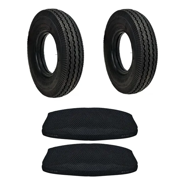 Llantas Mrf 4.00-8 76e 6pr Tt Mototaxi (2 Pzs) + Funda