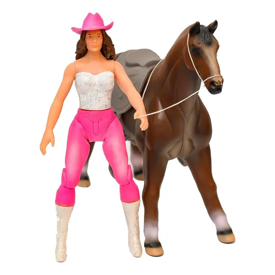 Kit Boneca Vaqueira Com Cavalo - Db Play
