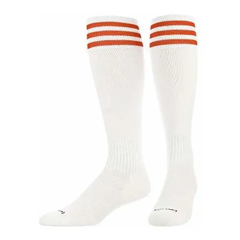Tck Elite Finale 3 Stripe Soccer Socks (white/orange, Kjmc7