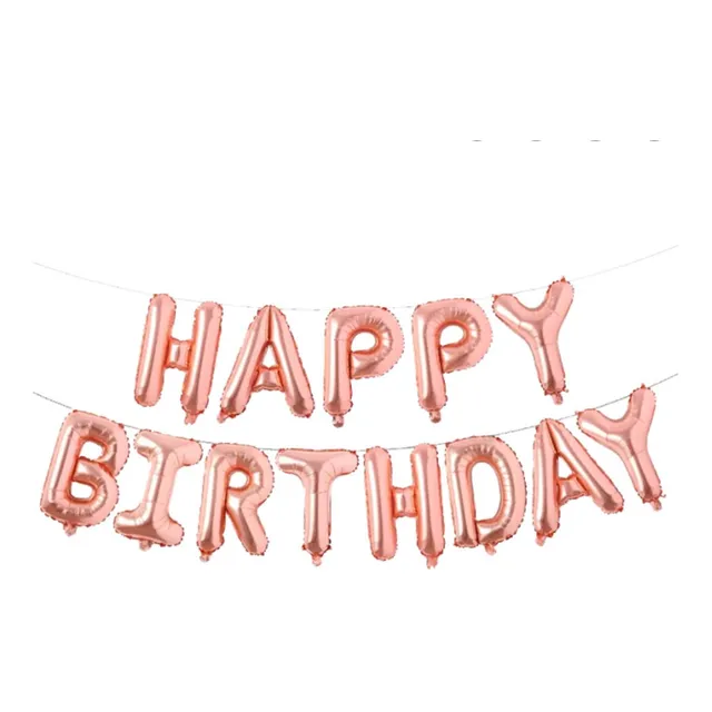 Globos Metalizados Happy Birthday Numero 16 PuLG 13 Letras