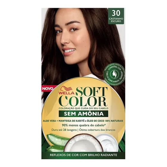 Coloração Soft Color Sem Amônia ( Clique E Escolha ) Wxz COR 30 CASTANHO ESCURO