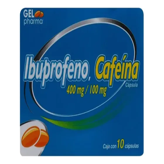 Ibuprufeno Cafeína 400/100 Mg C/10 Cápsulas Gelpharma