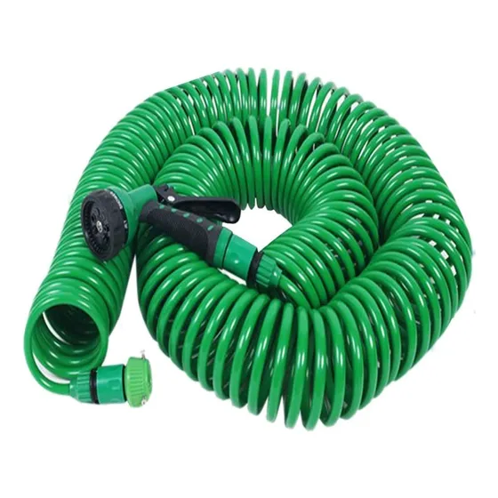 Manguera Espiral 15m Con Pistola Rociador Jardin Camping