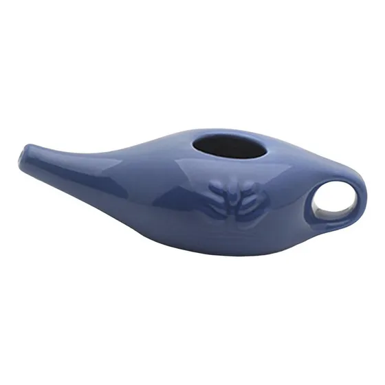 Limpiador De Nariz Neti Pot De Cerámica De 250 Ml, Azul