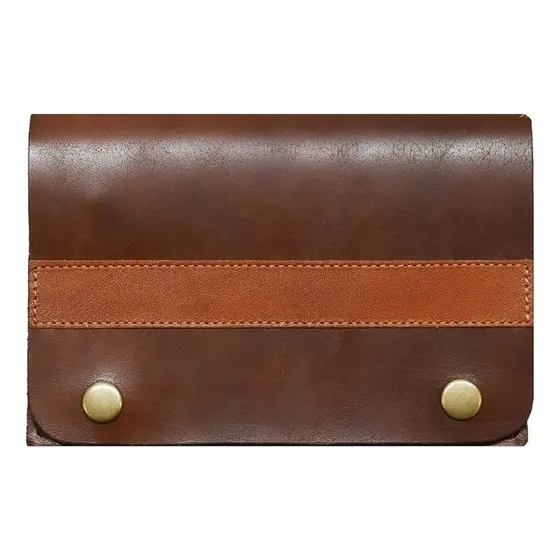 Tabaquera Craftmen 100% Cuero Café - Raya Camel