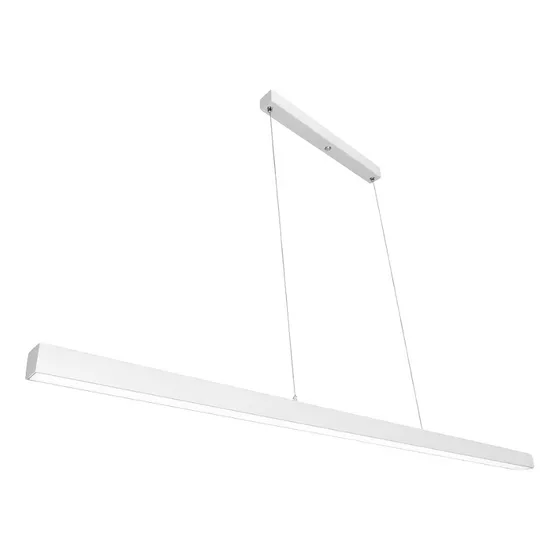 Lustre Sala Pendente Linear Retangular Led 50w 120cm Bivolt 