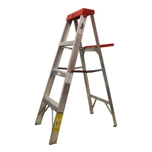 Escalera Tijera Aluminio Domestica 3 Esc 90kg 1.21m Byp Color Rojo
