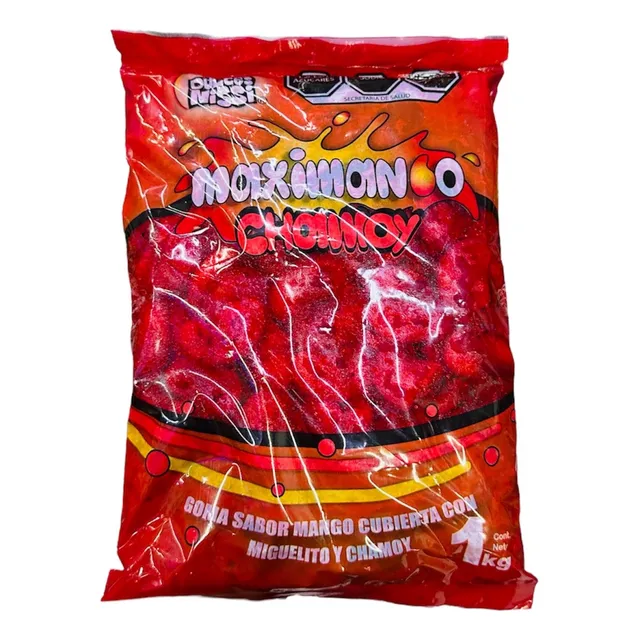 Gomitas Maximango Chamoy Mango Cubierta Con Miguelito 1kg