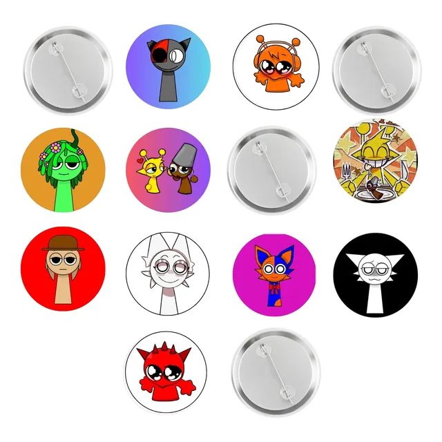 Kit 100 Diseños Para Pintar Sprunki Incredibox 2 Por Hoja