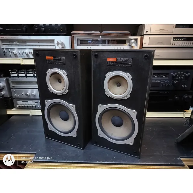 Estupendos Bafles Bookshelf Akai Sr-h30 Japan Hbaudio Negro