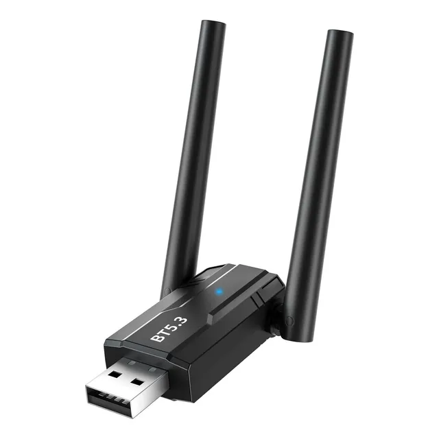 Mini Adaptador Bluetooth 5.3 Usb De Doble Antena Para Pc