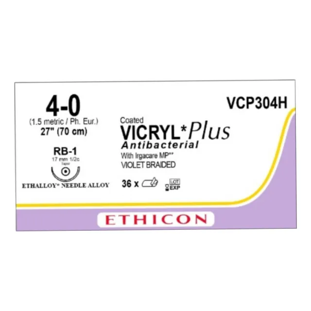 Ethicon Vicryl Plus 4/0 Paquete X 6