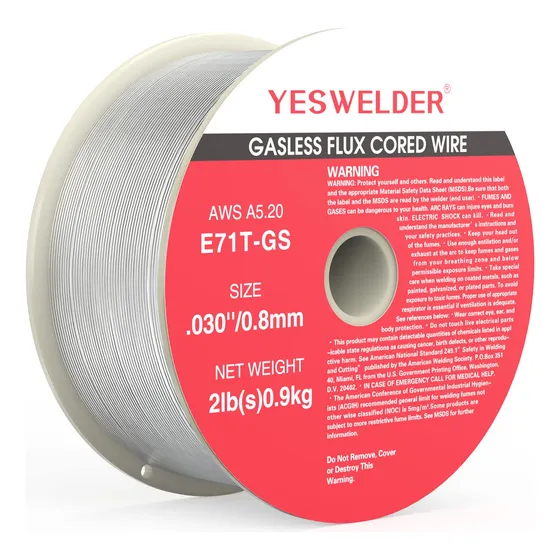 Soldadora De Alambre Mig Sin Gas Flux Core E71tgs, 0,8 Mm, 1