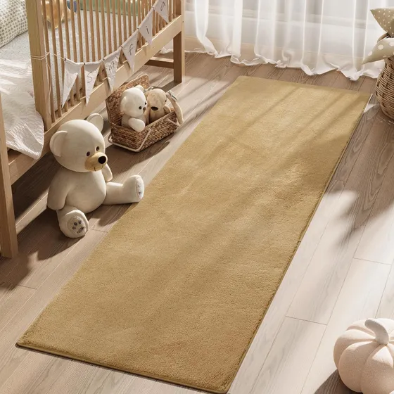 Alfombra De Felpa Sólida Lavable Para Pasillo 60 X 150 Cm