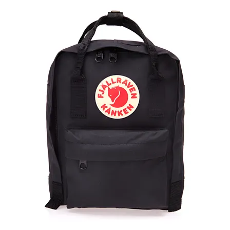 Mochila Kånken Mini Vinylon F Volume 7 Litros Fjällräven Cor Black Desenho Do Tecido Lisa