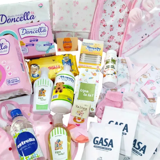 Ajuar Kit Cuidado De Bebé Recién Nacidos Toalla Húmeda Óleo
